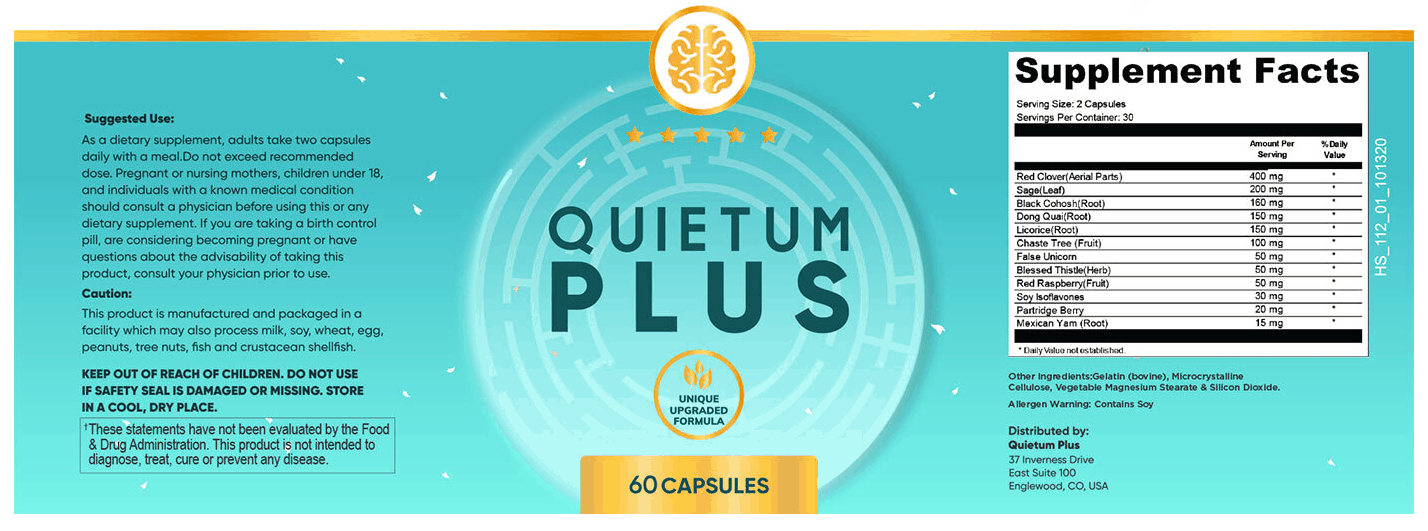 Quietum Plus Supplement Facts